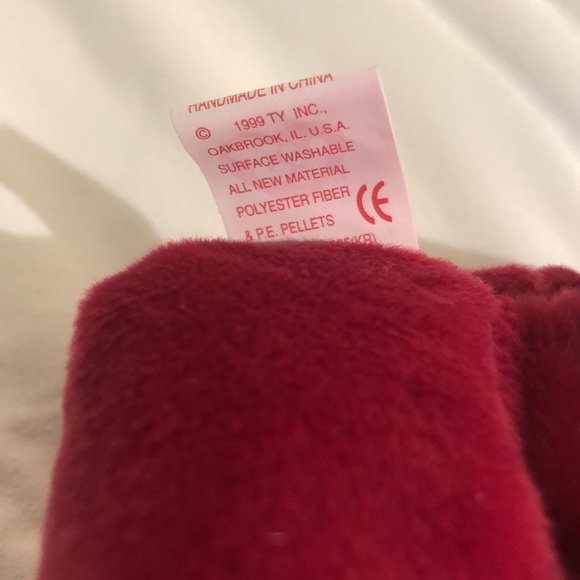 “Valentina” TY Beanie Baby, Red Bear, Vintage Collectible 1998 - Picture 9 of 11